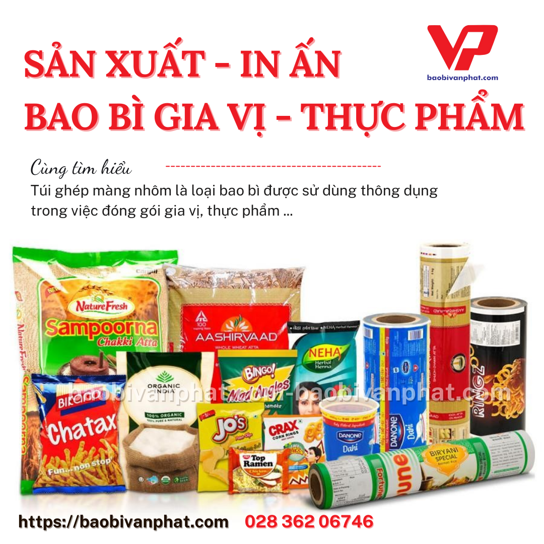 In Túi Màng Ghép Nhôm Đựng Gia Vị, Thực Phẩm
